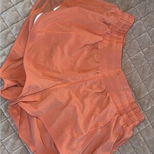 Lululemon Athletica Orange Athletic Shorts with Elastic Waistband